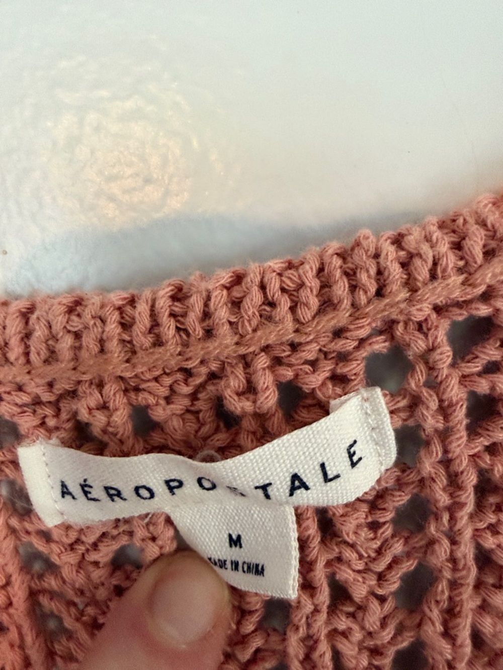 Aeropostale Dusty Rose Open-Knit Tank Top - Picture 2 of 4